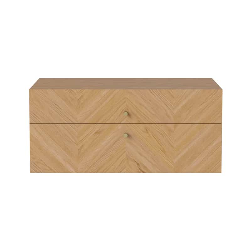 Luxe Wall Mounted Bedside Table - Two Drawers by Olson and Baker - Designer & Contemporary Sofas, Furniture - Olson and Baker showcases original designs from authentic, designer brands. Buy contemporary furniture, lighting, storage, sofas & chairs at Olson + Baker.