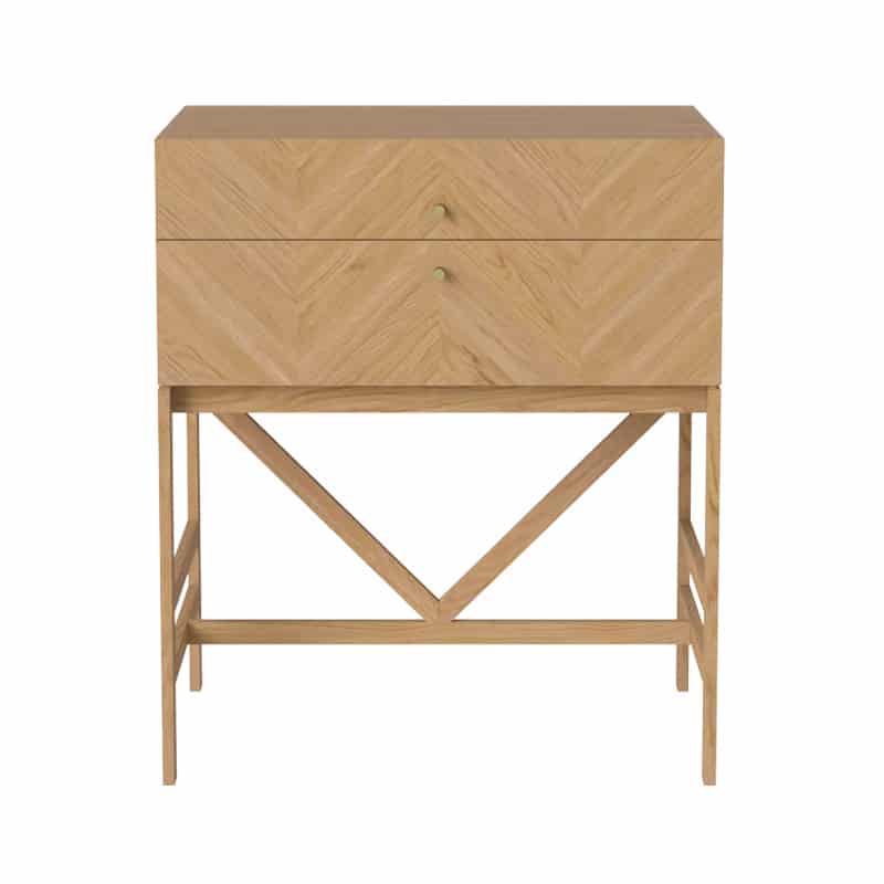 Luxe Bedside Table - Two Drawers by Olson and Baker - Designer & Contemporary Sofas, Furniture - Olson and Baker showcases original designs from authentic, designer brands. Buy contemporary furniture, lighting, storage, sofas & chairs at Olson + Baker.