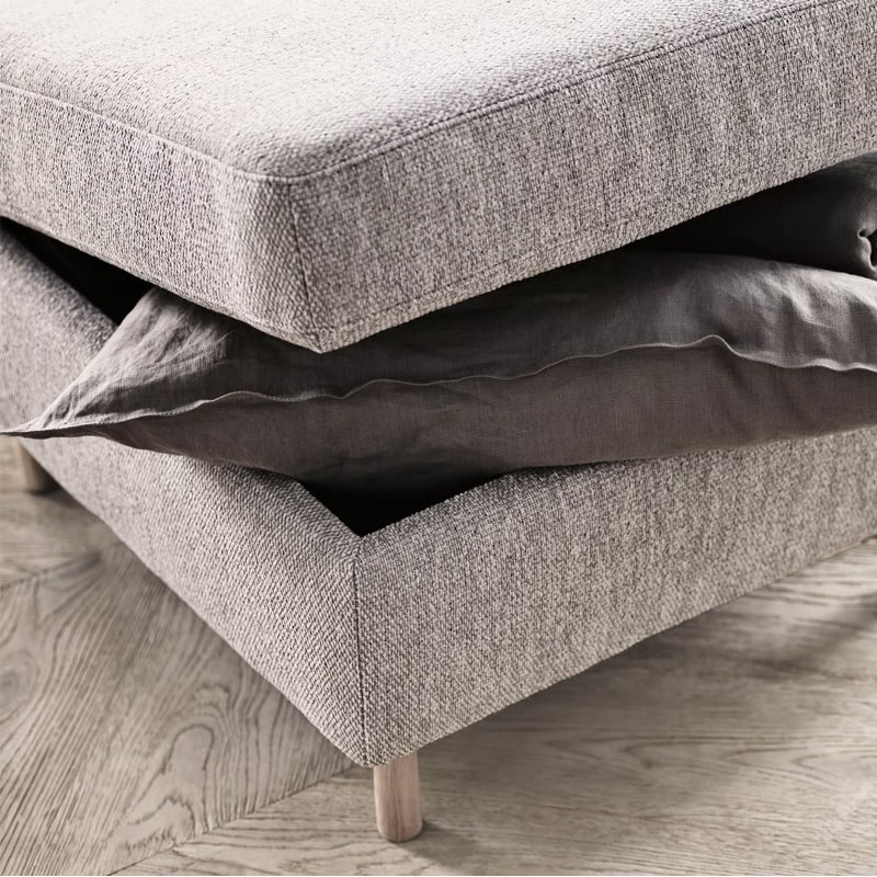 Scandinavia Storage Ottoman Lifestyle Shot 1 Olson and Baker - Designer & Contemporary Sofas, Furniture - Olson and Baker showcases original designs from authentic, designer brands. Buy contemporary furniture, lighting, storage, sofas & chairs at Olson + Baker.