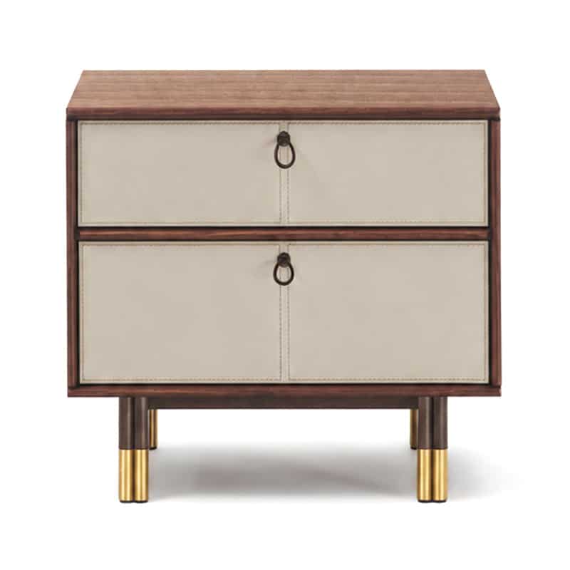 Bayus Bedside Table 2 Drawers by Olson and Baker - Designer & Contemporary Sofas, Furniture - Olson and Baker showcases original designs from authentic, designer brands. Buy contemporary furniture, lighting, storage, sofas & chairs at Olson + Baker.