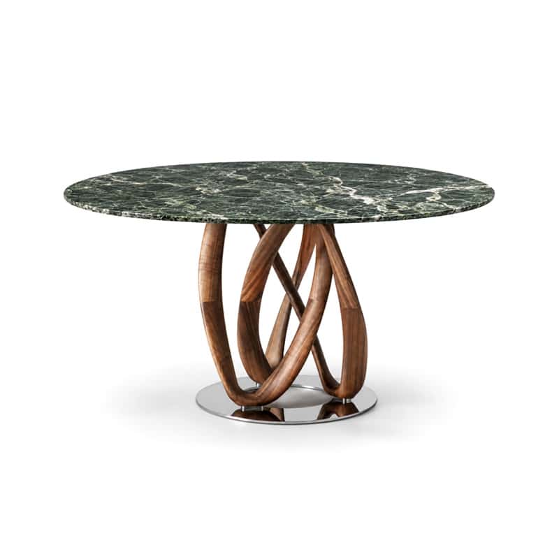 Infinity Dining Table Round by Olson and Baker - Designer & Contemporary Sofas, Furniture - Olson and Baker showcases original designs from authentic, designer brands. Buy contemporary furniture, lighting, storage, sofas & chairs at Olson + Baker.