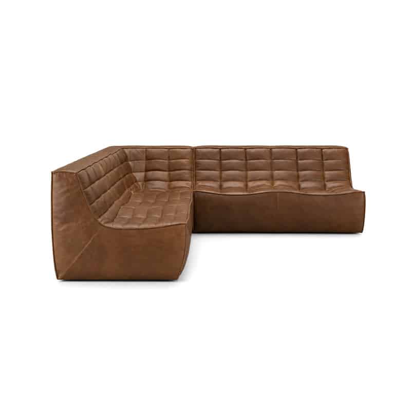 N701 Even Sided Sofa Chesnut Aniline Leather Pack Shot 01 Olson and Baker - Designer & Contemporary Sofas, Furniture - Olson and Baker showcases original designs from authentic, designer brands. Buy contemporary furniture, lighting, storage, sofas & chairs at Olson + Baker.